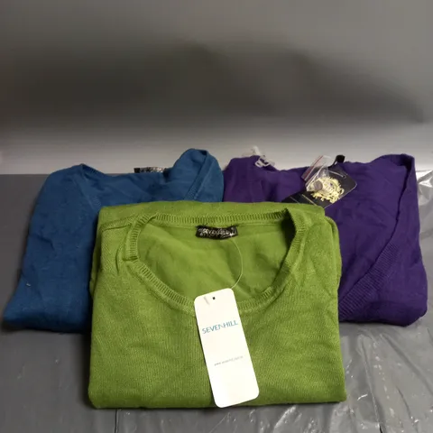 BOX OF APPROX 10 SEVENHILL SWEATERS IN VARIOUS STYLES, COLOURS AND SIZES