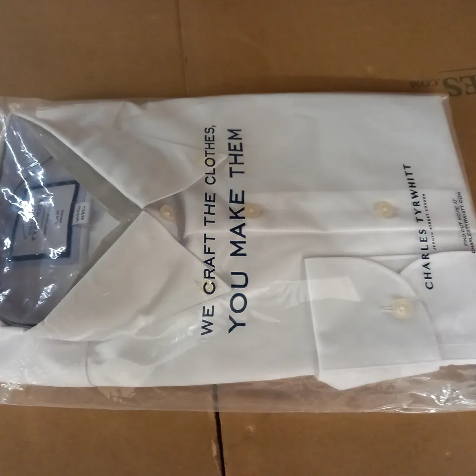 BAGGED CHARLES TYRWHITT SLIM FIT LONG SLEEVE SHIRT - 16 1/2 35"