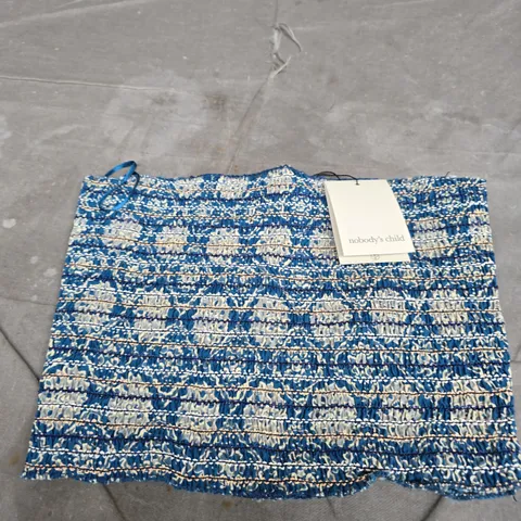 NOBODY'S CHILD SHIRRED PRINTED BANDAU SIZE 10