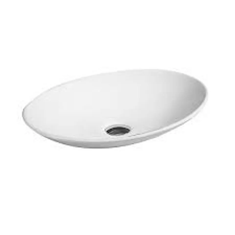 BOXED 7528 CERAMIC 50cm X 35cm OVAL COUNTERTOP BASIN (1 BOX)