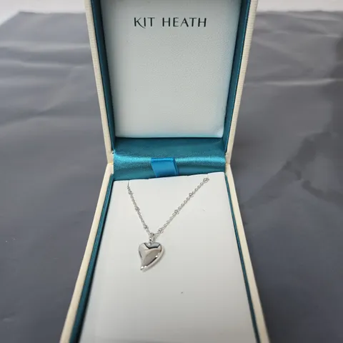 KIT HEATH SILVER TONE HEART PENDANT NECKLACE