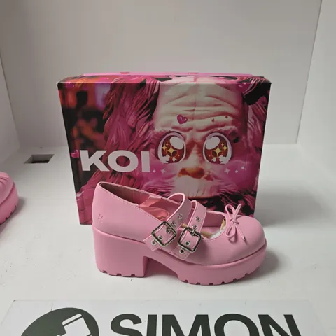 BOXED KOI MIYAKO LACE UP BALLET SHOES – PINK, UK 6