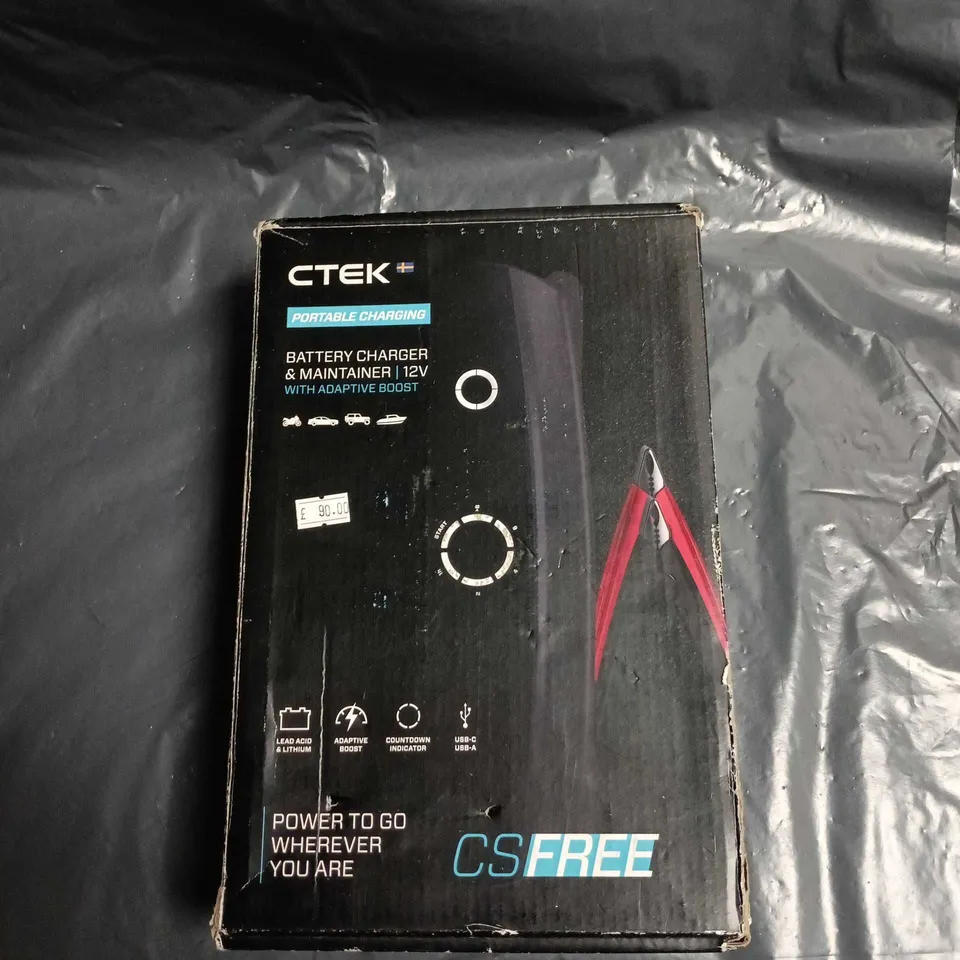 CTEK PORTABLE BATTERY CHARGER & MAINTAINER 12V – CS FREE