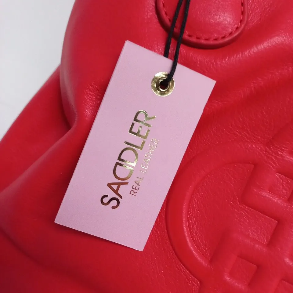 SADLER REAL LEATHER HANDBAG - RED