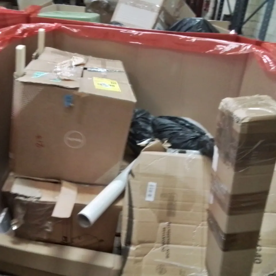 PALLET OF ASSORTED HOUSEHOLD GOODS AND PRODUCTS TO INCLUDE;AB BOOSTER MACHINE,POPUP TENT