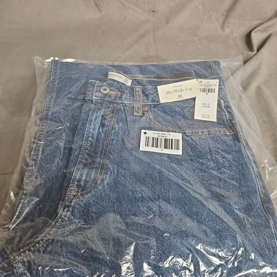 ABERCROMBIE & FITCH THE WIDE LEG HIGH RISE DENIM JEANS – WOMEN'S, SIZE 30 REGULAR