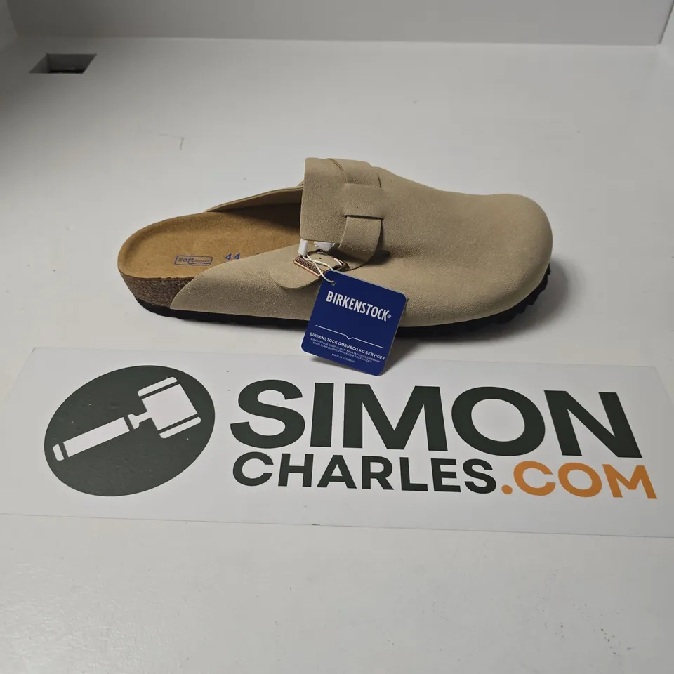 UNBOXED PAIR OF BIRKENSTOCK BOSTON CLOGS IN TAUPE - SIZE 44