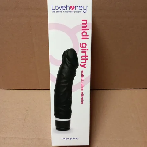 SEALED LOVEHONEY MIDI GIRTHY REALISTIC 6.5" DILDO VIBRATOR
