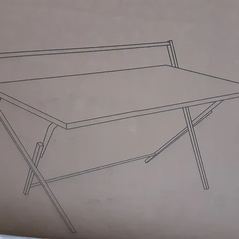 BOXED EVELYN FOLDING WIDE DESK IN RUSTIC WOOD EFFECT - H85 X W120 X D60 CM
