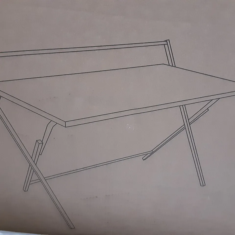 BOXED EVELYN FOLDING WIDE DESK IN RUSTIC WOOD EFFECT - H85 X W120 X D60 CM 