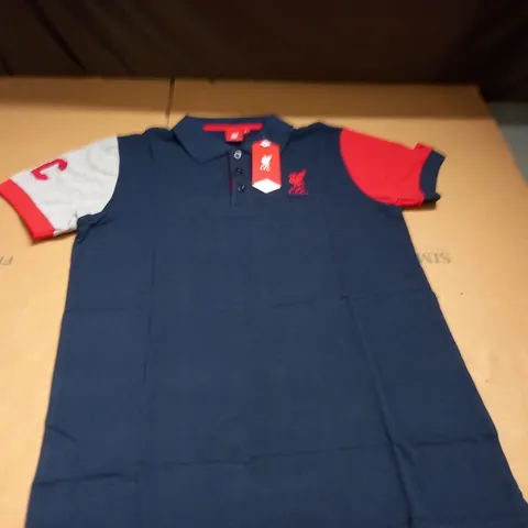 LIVERPOOL CONTRAST SLEEVE POLO - S