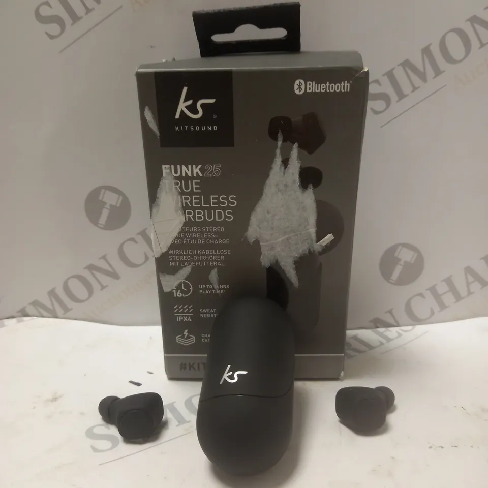 BOX OF 5 BOXED KITSOUND FUNK 25 TRUE WIRELESS EARPHONES