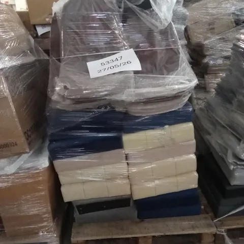 PALLET OF ASSORTED INCOMPLETE DESIGNER DINING CHAIR PARTS AND PIECES 