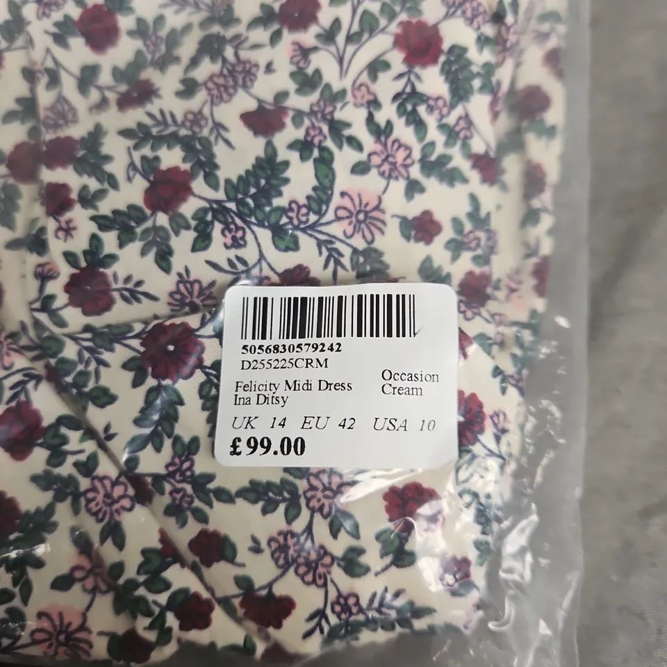 NOBODYS CHILD FELICITY MIDI DRESS - SIZE 14