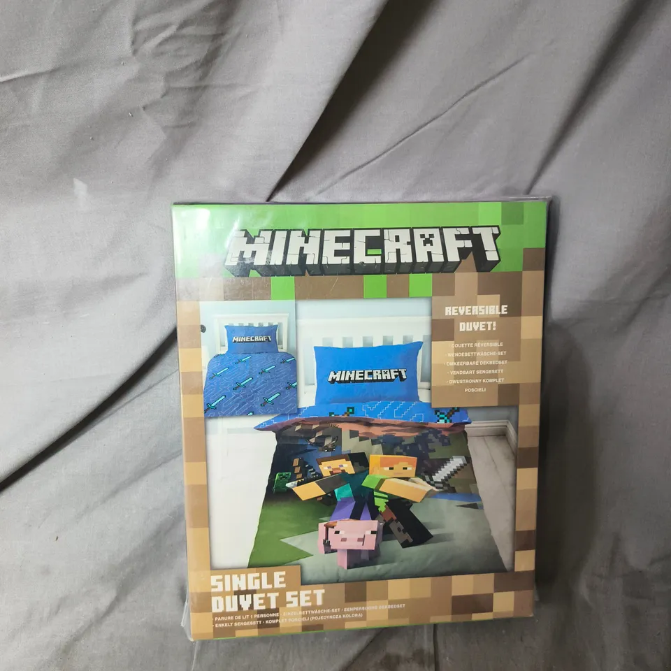 MINECRAFT SINGLE DUVET SET – BOXED BED LINEN
