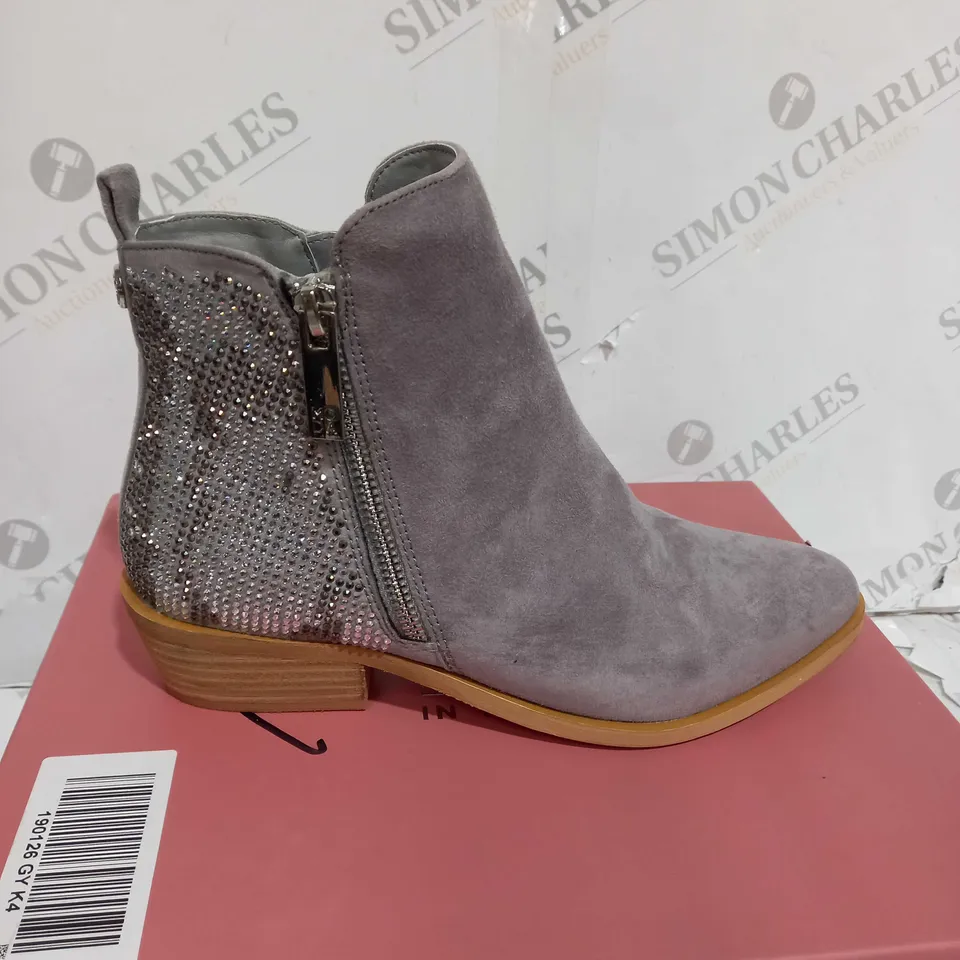 MODA IN PELLE KATREENA CRYSTAL ANKLE BOOT - GREY EU 37