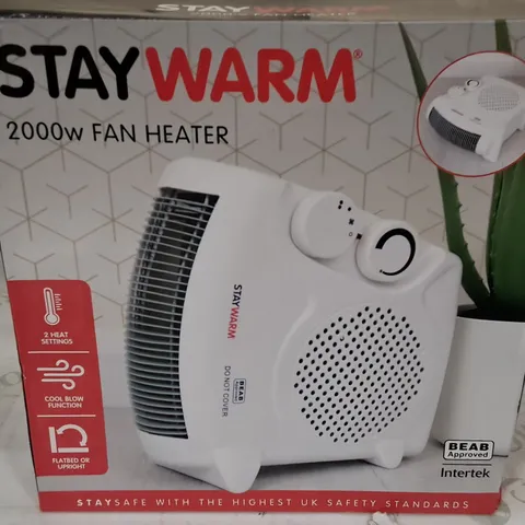 BOXED STAY WARM 2000W FAN HEATER