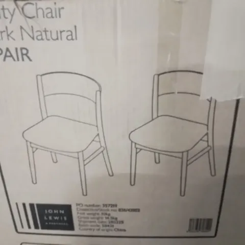 BOXED SET OF 2 PARITY CHAIRS