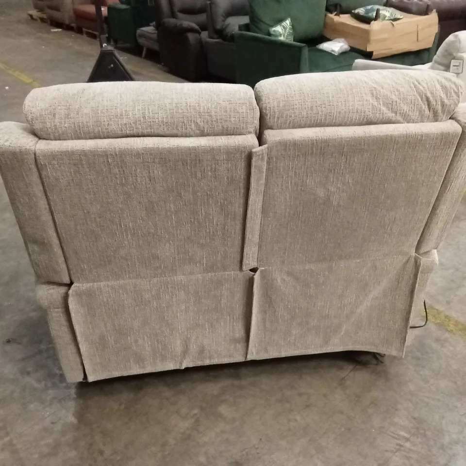 CONSTANTINO 2 SEATER ELECTRIC RECLINER SOFA - BEIGE FABRIC