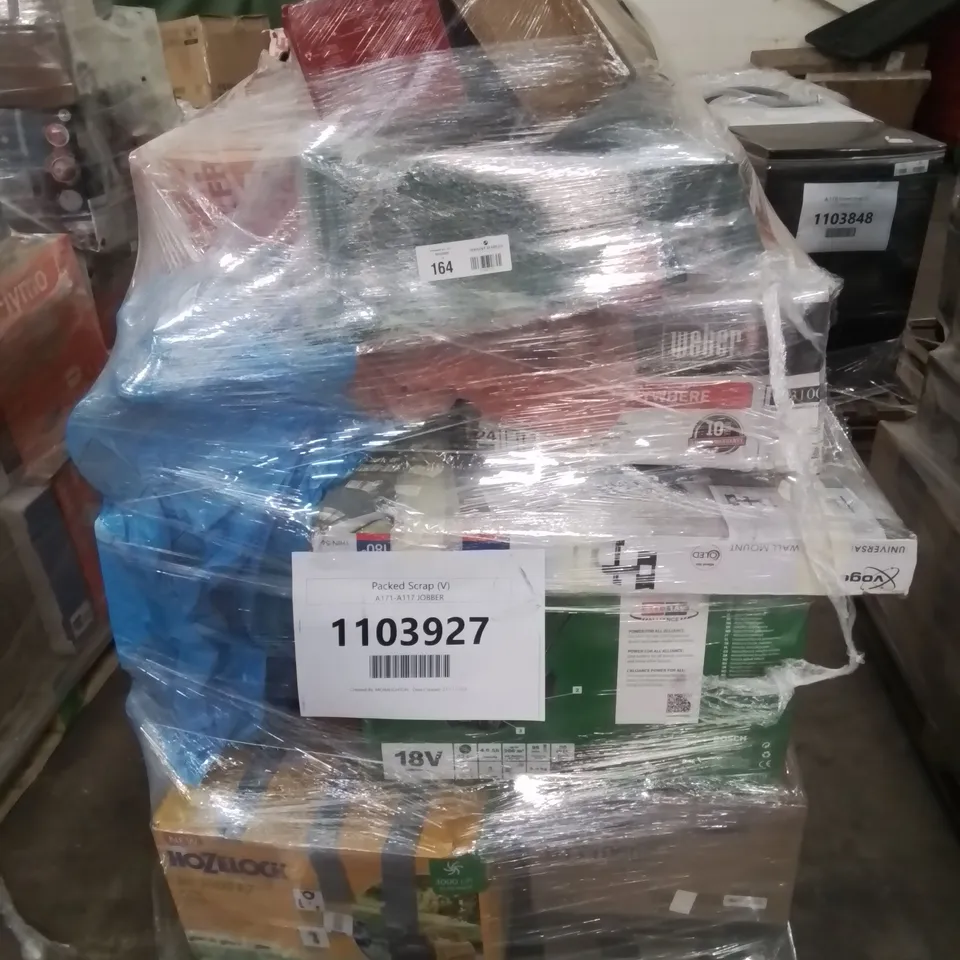 PALLET OF APPROXIMATELY 18 UNPROCESSED RAW RETURN HOUSEHOLD AND ELECTRICAL GOODS TO INCLUDE;