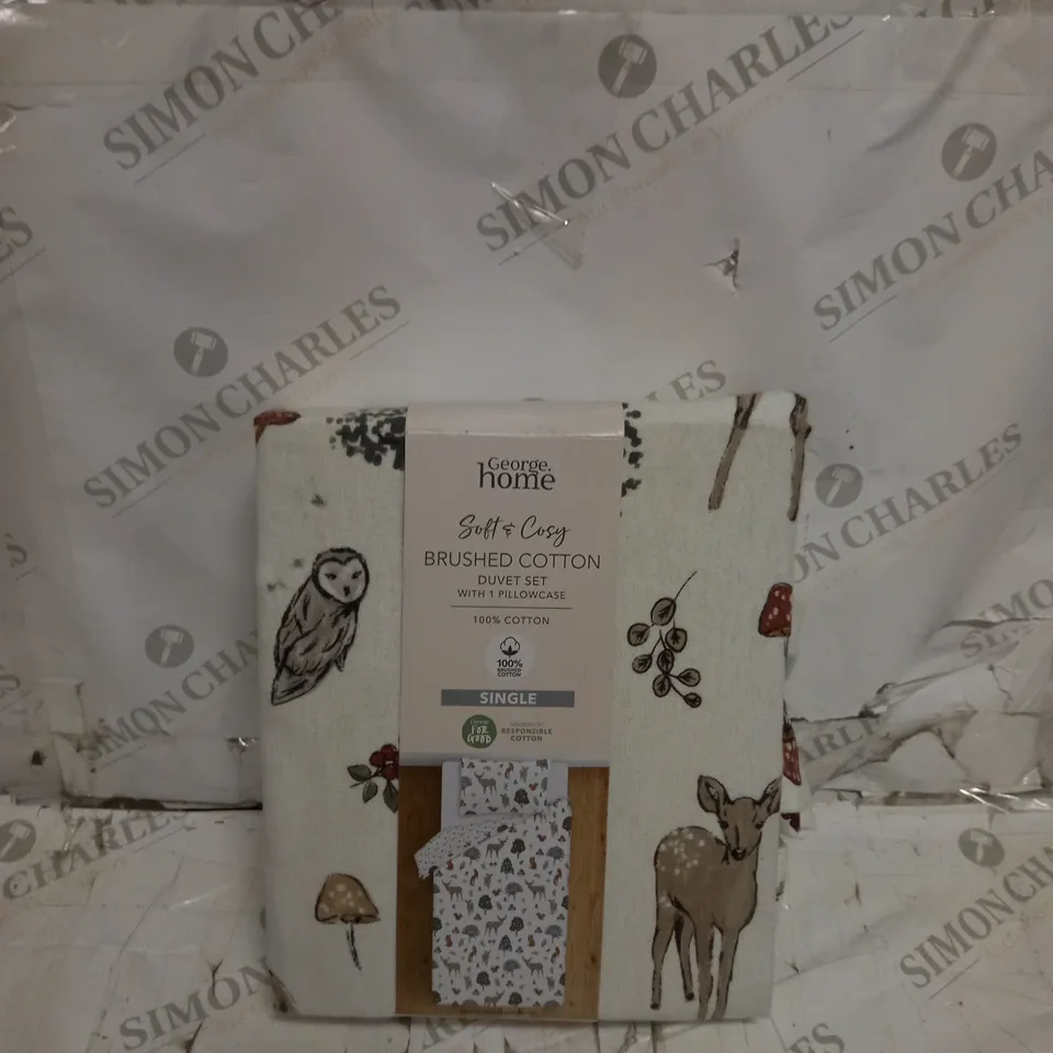 BRAND NEW GEORGE HOME SOFT AND COZY DUVET SET - SINGLE 