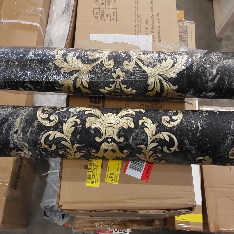 BOXED SET OF 2 ZARA 10.05M X 53CM TEXTURED GLITTER WALLPAPER ROLLS (1 BOX)