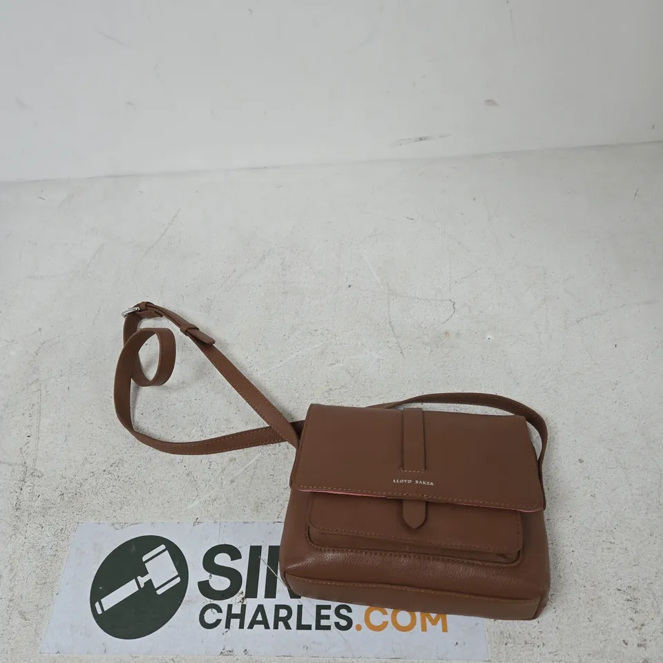 LLOYD BAKER BROWN LEATHER CROSSBODY BAG