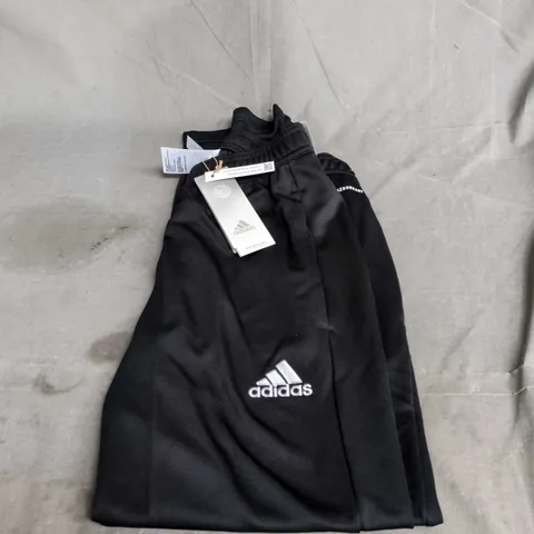 ADIDAS BLACK TRACKSUIT JOGGERS - SIZE SMALL