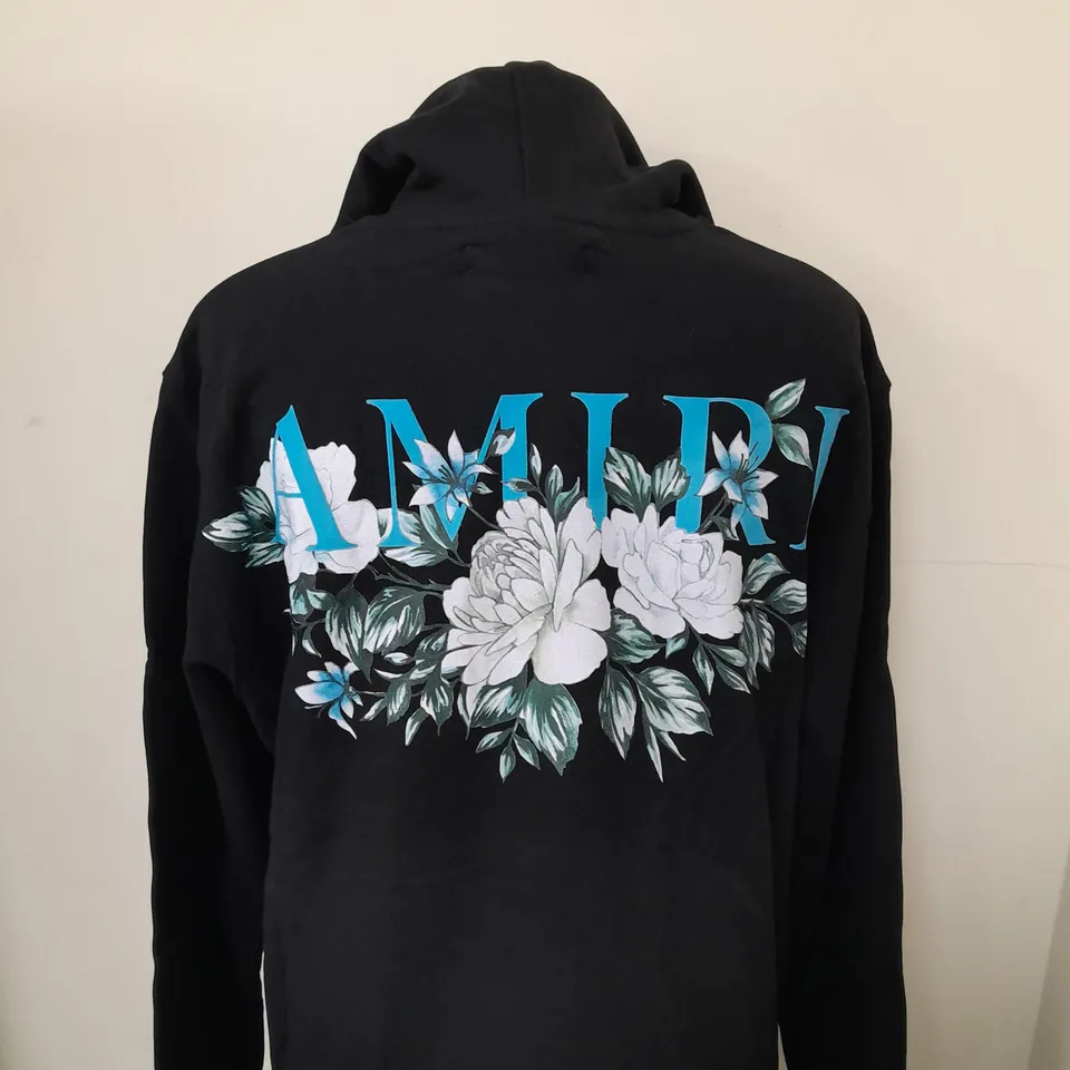 AMIRI GRAPHIC HOODIE IN BLACK SIZE S