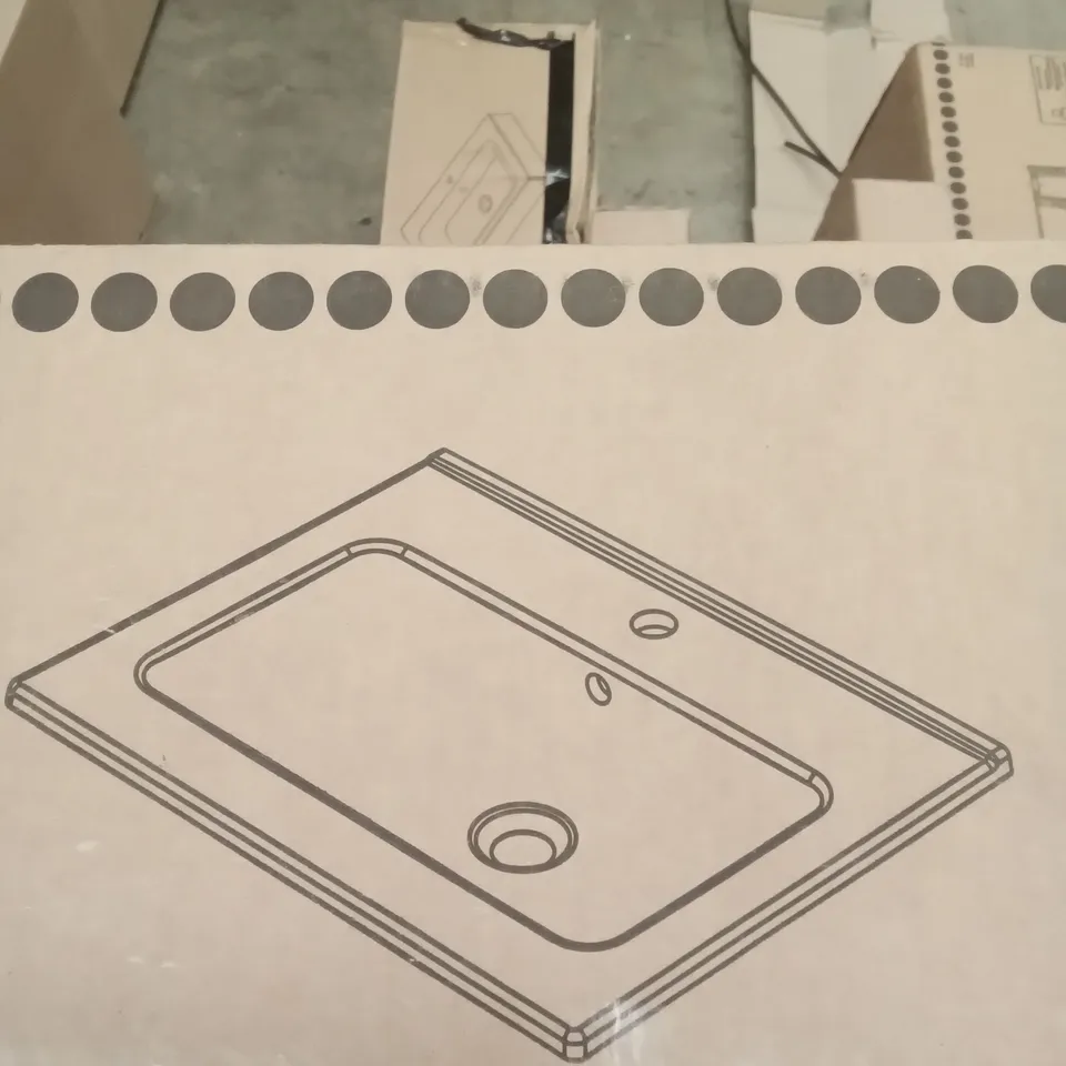 BOXED ARUNA WALL MOUNTED BASIN 60CM - WHITE