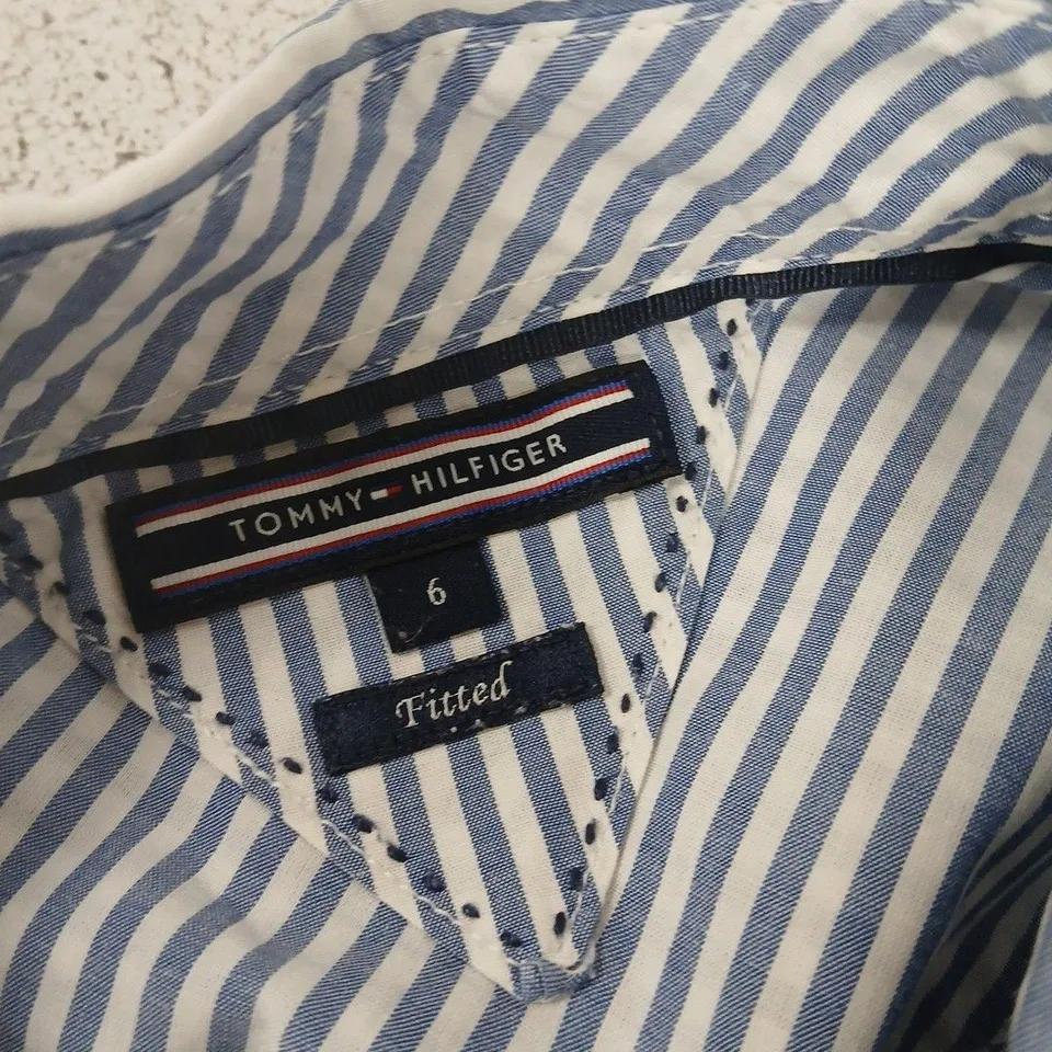 TOMMY HILFIGER STRIPED SHIRT – WOMEN’S, FITTED, UK SIZE 6