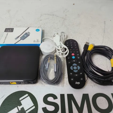 APPROXIMATELY 15 ASSORTED HOUSEHOLD PRODUCTS TO INCLUDE SKY REMOTE , CABLES AND HDTV CABLE