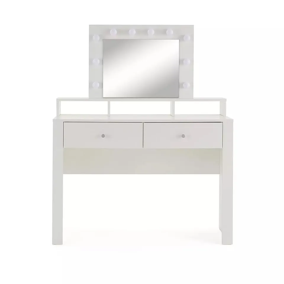 SKYE DRESSING TABLE WITH LIT MIRROR - WHITE