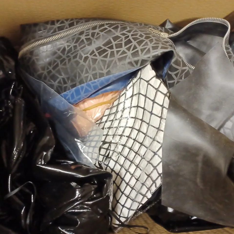 BOX OF APPROX 10 ASSORTED ADULT BONDAGE ITEMS 