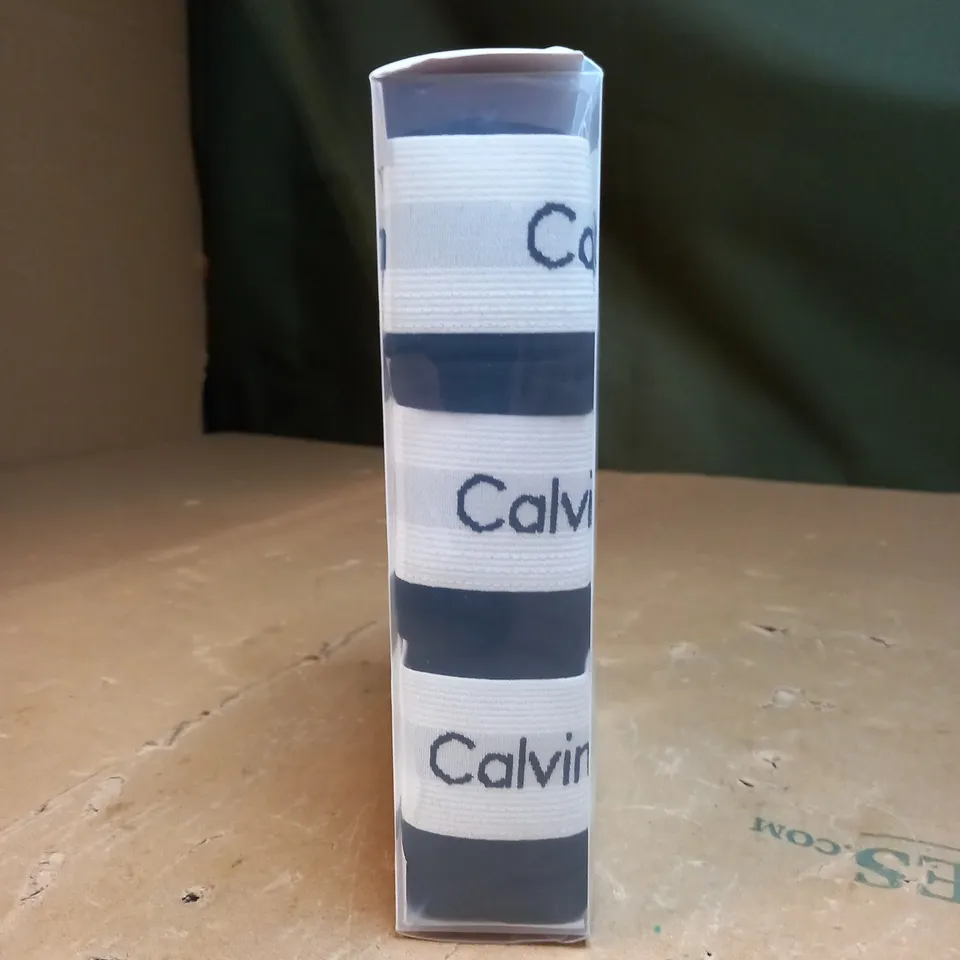 BOX OF 3 CALVIN KLEIN COTTON STRETCH LOW RISE TRUNKS SIZE L 