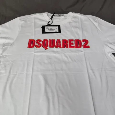 DSQUARED2 WHITE T-SHIRT - SIZE L