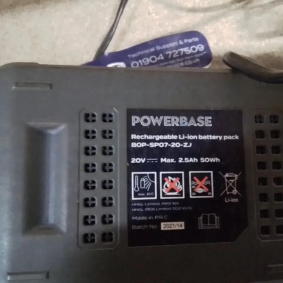 POWERBASE RECHARGEABLE LI-ION BATTERY PACK 20V