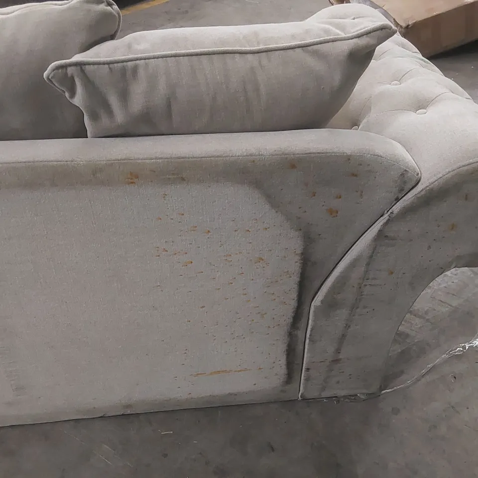 QUALITY DESIGNER WINDSOR 3 SEATER FABRIC UPHOLSTERED SCATTER BACK SOFA