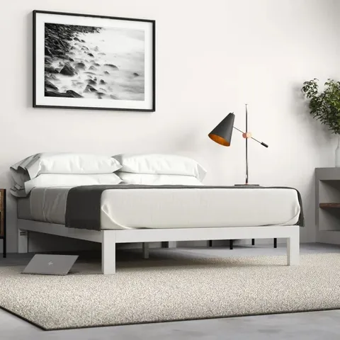 BOXED PHAEDRA WHITE BED FRAME