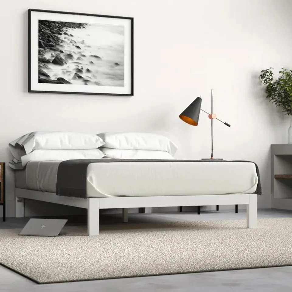 BOXED PHAEDRA WHITE BED FRAME