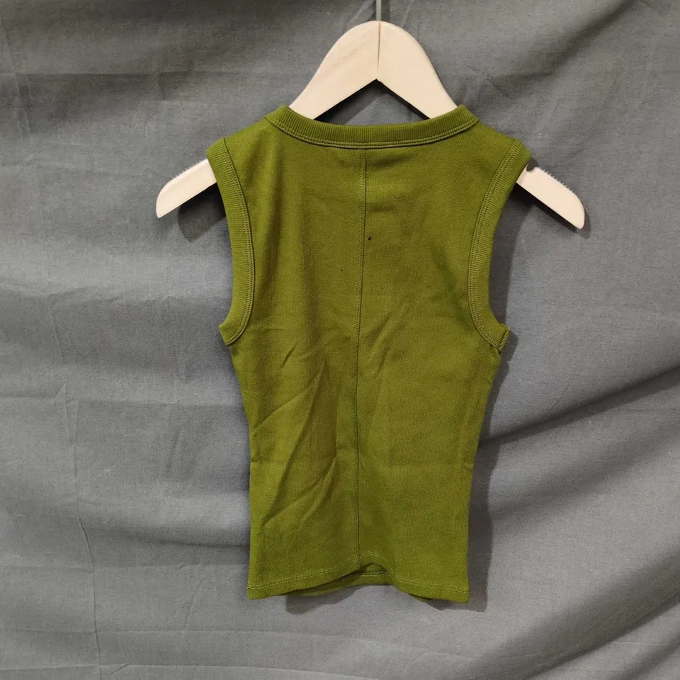 RIVA OLIVE GREEN SLEEVELESS TOP – KID'S SIZE S ZARA