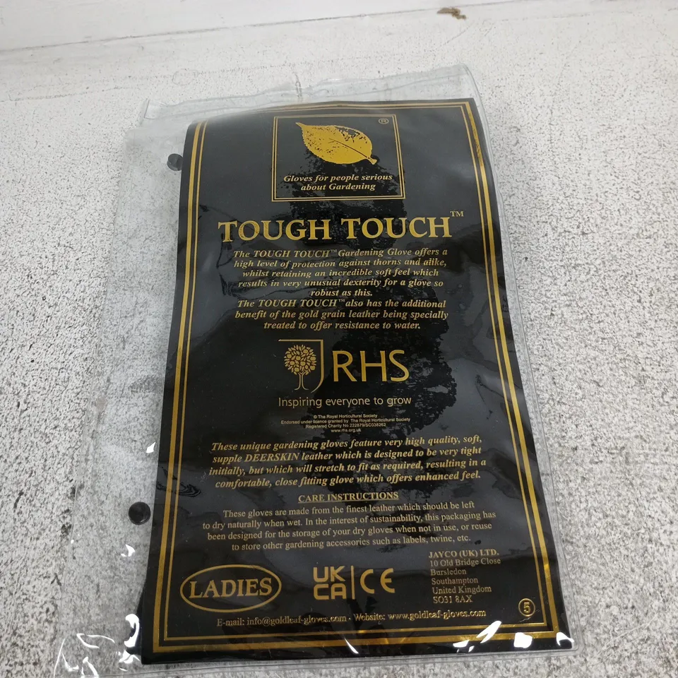 RHS TOUGH TOUCH LADIES' GARDENING GLOVES – YELLOW & BLACK