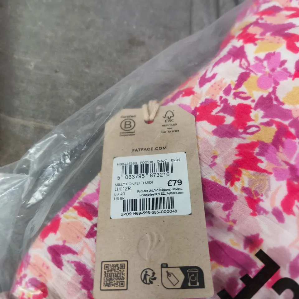 FAT FACE CONFETTI MIDI UK12R BAGGED AND TAGGED
