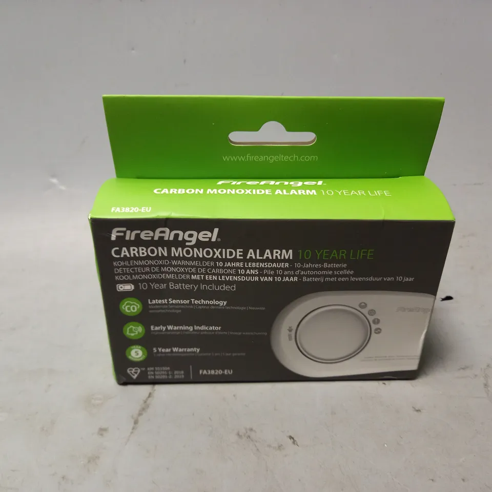 BOXED FIREANGEL CARBON MONOXIDE ALARM