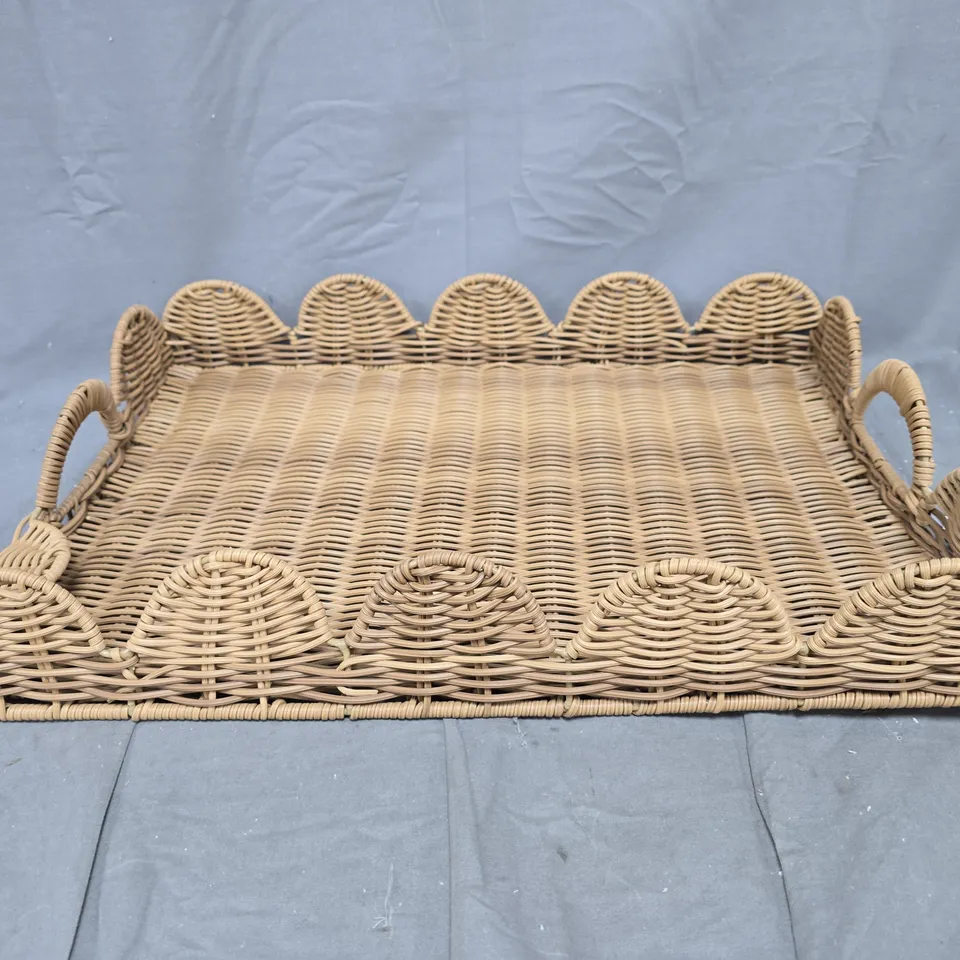 BOXED SCALLOP RECTANGLE TRAY 50CM