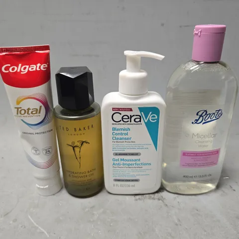 APPROXIMATELY 13 ASSORTED HEALTH & BEAUTY ITEMS TO INCLUDE - CERAVE BLEMISH CONTROL CLEANSER ,  BOOTS MICELLAR , COLGATE TOTAL TOOTHPASTE ETC