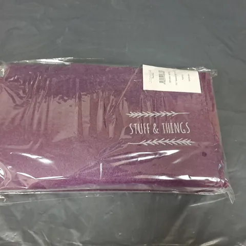BOX OF APPROXIMATELY 13 OCEANHOME FELT BASKET SETS - PURPLE