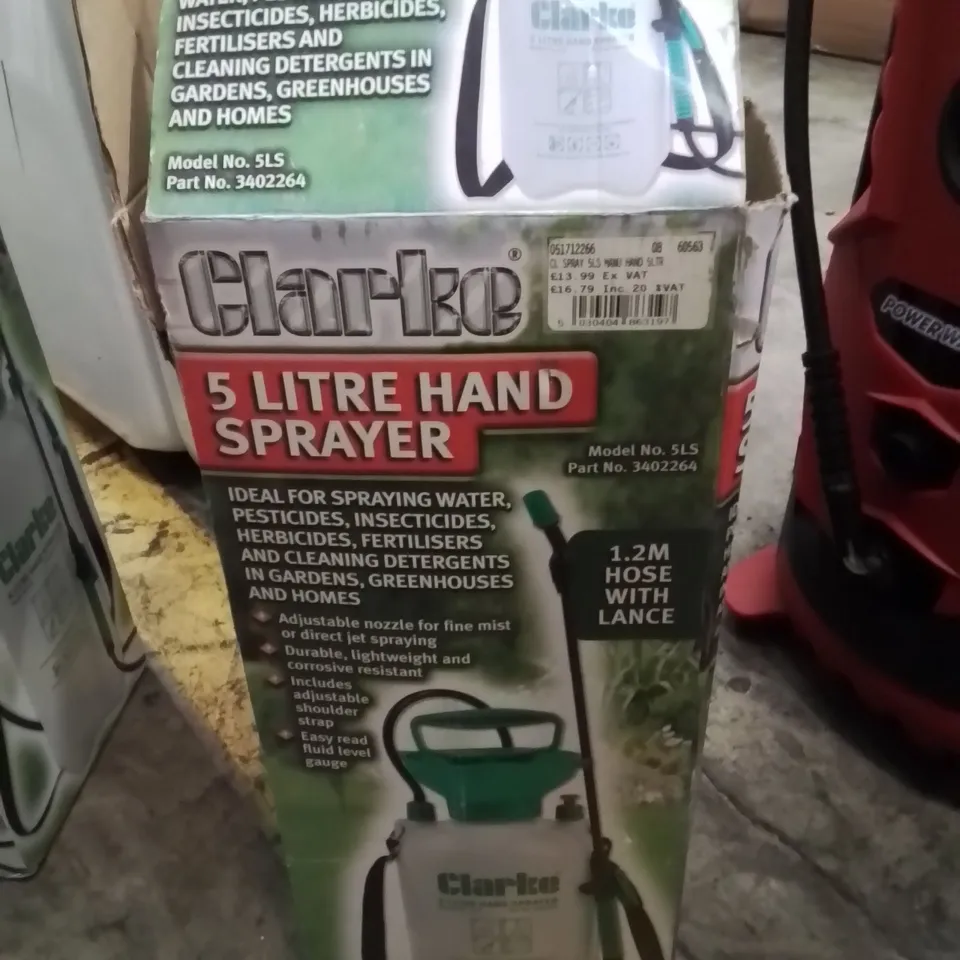 CLARKE 5LS 5L HAND PUMP SPRAYER
