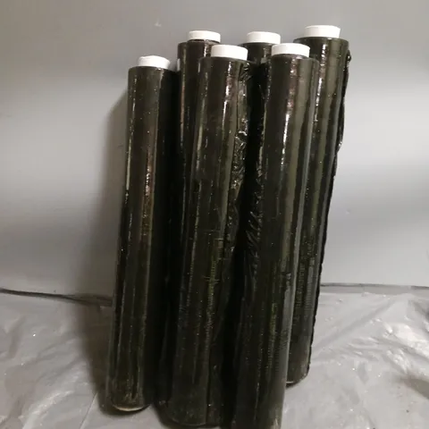 APPROXIMATELY 6 ROLLS OF BLACK SECURITY PALLET WRAP 