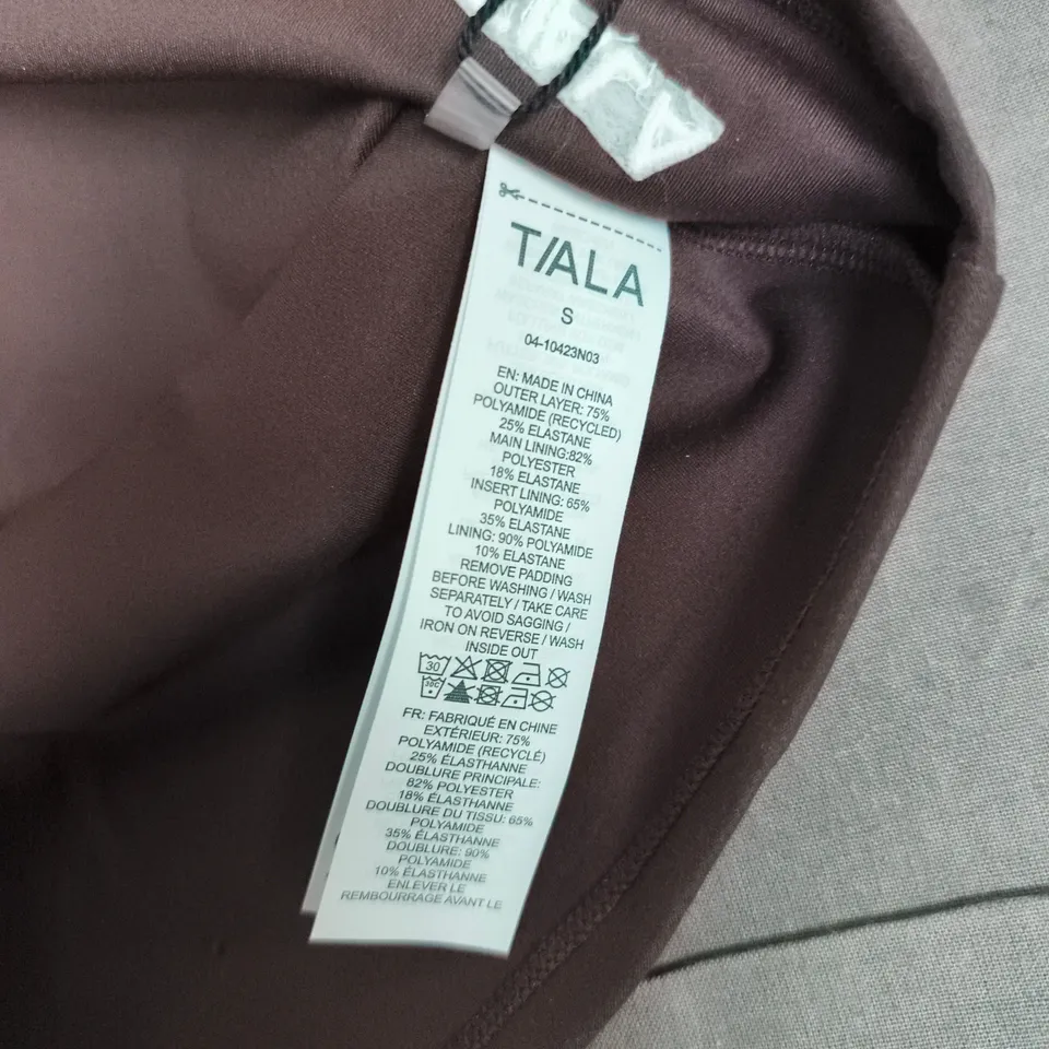 BAGGED T/ALA DOUBLE STRAP HALTER VEST IN AMERICANO - SMALL